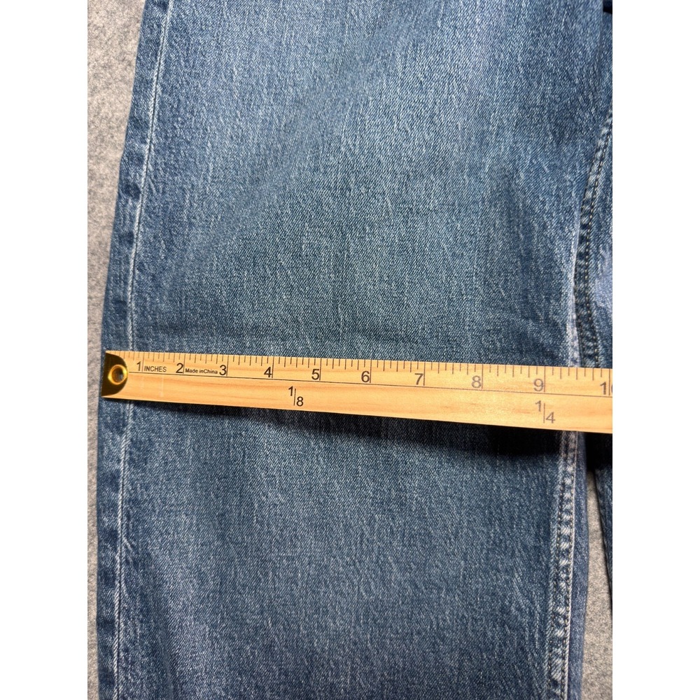 Lot Of 2 Free Assembly Jeans Womens 12 Blue Denim Preppy High Rise Straight Leg - Picture 5 of 8
